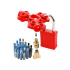 Red PA Plastic Gas Cylinder Valve Pneumatic  Quick-disconnect Lockout Tagout Devices