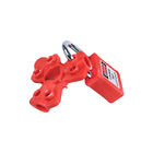 Red PA Plastic Gas Cylinder Valve Pneumatic  Quick-disconnect Lockout Tagout Devices