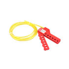 Yellow Adjustable Cable Lockout Impact Resistant Lock Handle Rotatable