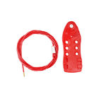 Insulated Universal Steel Cable Lockout , Fish Type Storage Cabinet Cable Lock