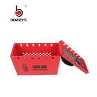 Industrial Safety Group Lockout Box , Wear Resistant Lockout Key Box Red Color