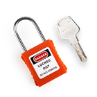 4MM stainless steel shackle safety tagout lockout padlock with master key Customizable labels and laser coding