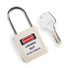 4MM stainless steel shackle industry safety lockout tagout White padlock with master key
