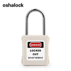 4MM stainless steel shackle industry safety lockout tagout White padlock with master key
