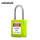 China manufacturer 4MM stainless steel shackle Nylon safety lockout padlock with master key