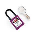 38mm ABS Industry Nylon keyed alike lockout Non-Conductive Safety Padlock with Master Key
