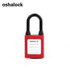 38 mm plastic shackle nylon lockout safety padlock