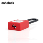 76mm Long Plastic Shackle red safety padlock