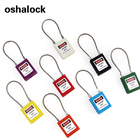 OEM Industrial equipment lock Plastic body LOTO Safety Cable padlock with master keys
