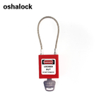 CE certification stainless steel Cable Open Safety padlock for Industrial equipment lockout