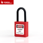 38mm plastic shackle safety padlock with master keys loto padlock any colors available, usually red and yellow
