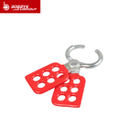 Red Color Steel Lockout Hasp , Multi Padlock Hasp For Industrial Gate Valves
