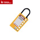 Nylon Isolated Master Lockout Hasp ISO9001 Certification Yellow Color