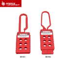 6 Padlocks Insulated Modified PP Lock Out Hasp Red Color