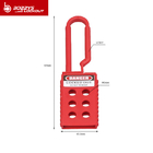 6 Padlocks Insulated Modified PP Lock Out Hasp Red Color