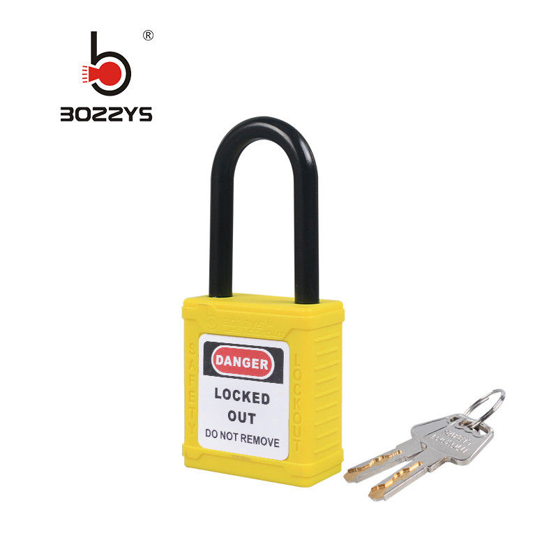 38mm nylon shackle safety padlock with master keys