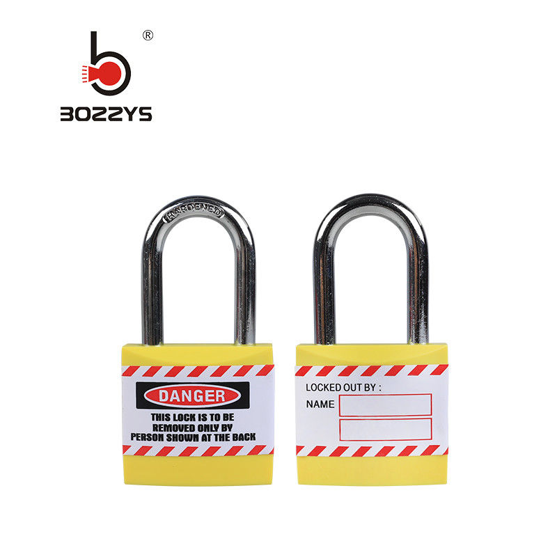Key Retaining Jacket Safety Padlock , Laser Printing Lock Out Tag Out Locks