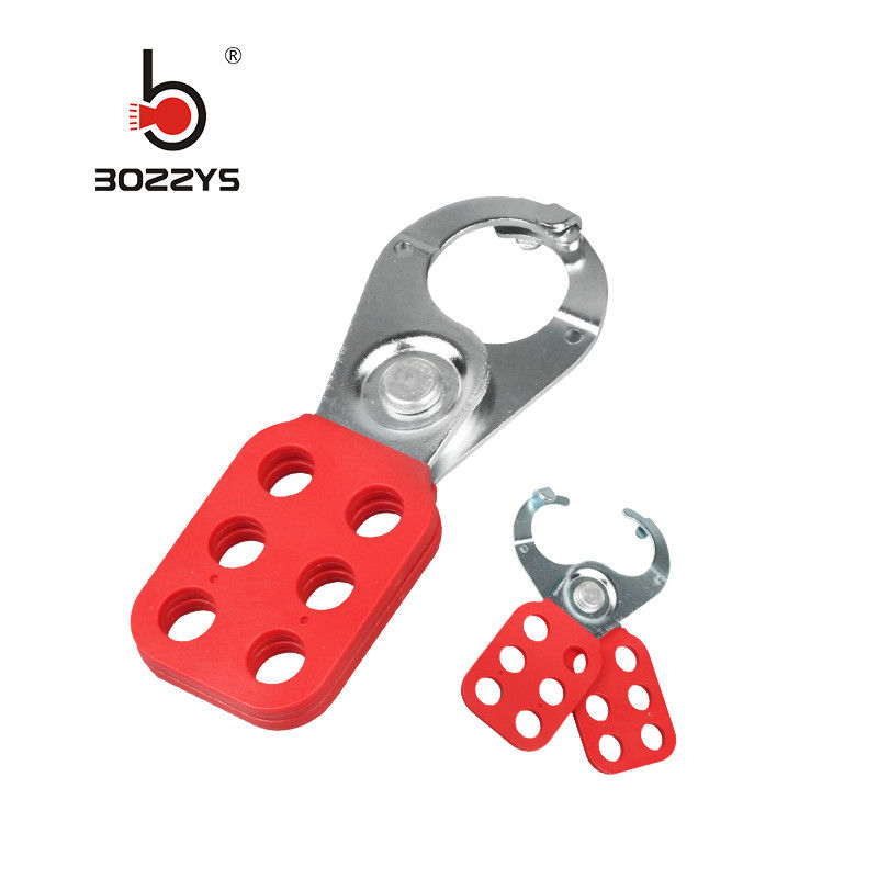 BOSHI Safety Lockout/Tagout Steel Hasp with Hook 1" Shackle