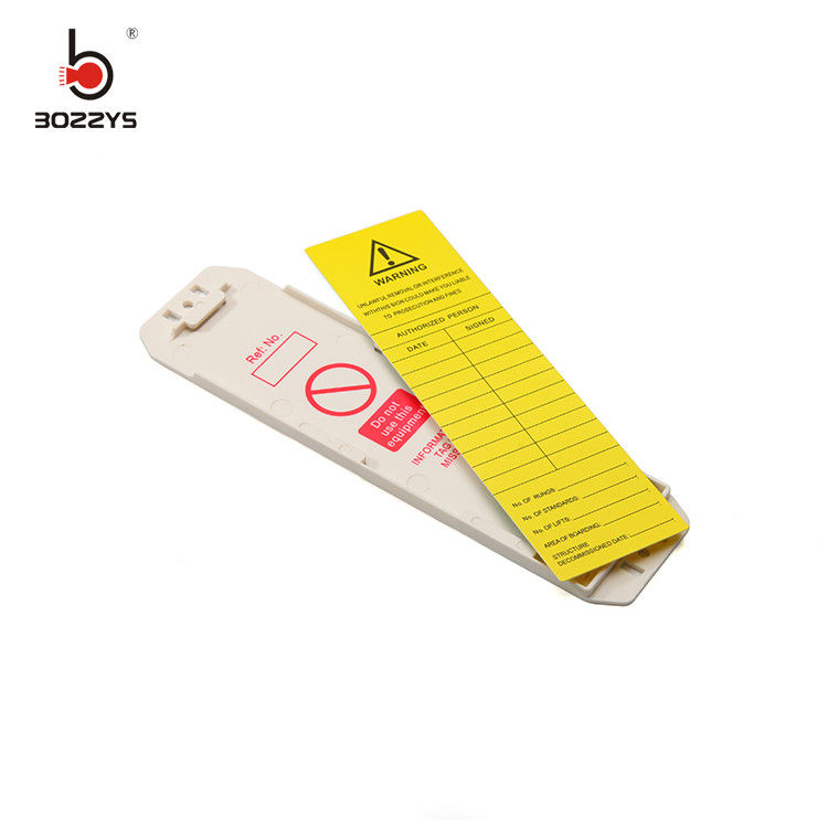 Scafftag tag holder with PVC rewritable double-sided cardboard