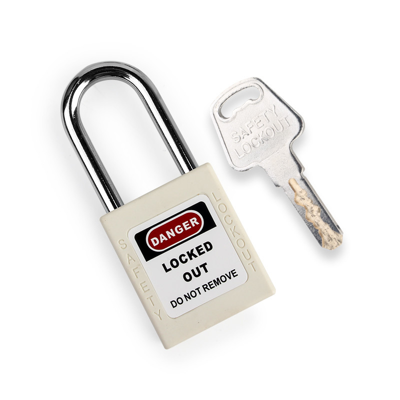 White plastic Steel beam lockout Safety padlock brand