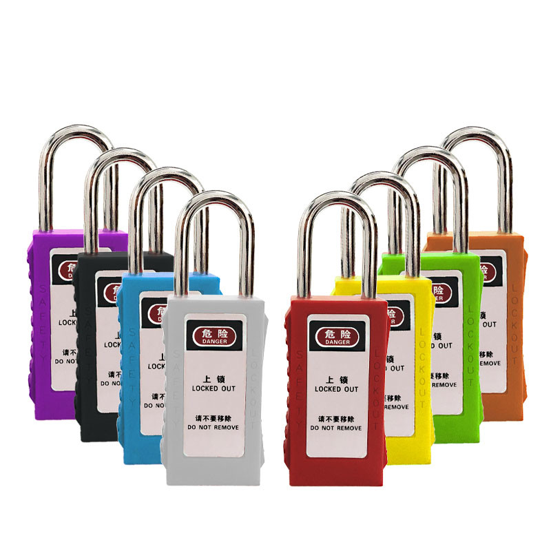 38mm hardened steel shackle safety padlock with master key for use in mechanical lockout-tagout