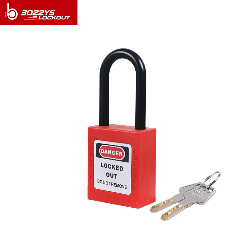 8 Colors Safety Lockout Padlocks With Triple Coated Hardened Steel Shackle