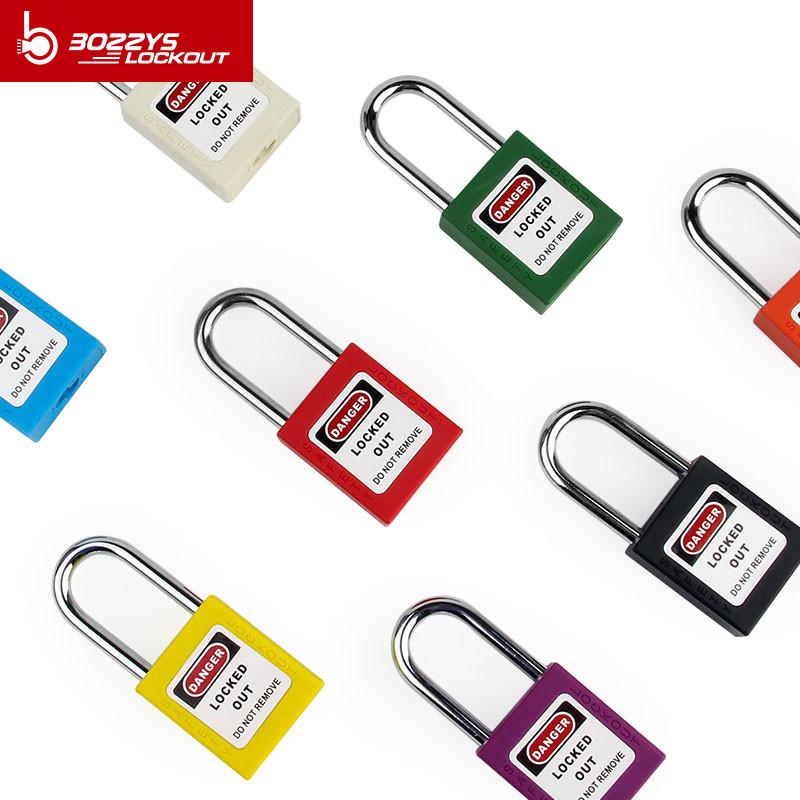 Shock Resistance Safety Lockout Padlocks With Non Conductive PA Lock Bodies