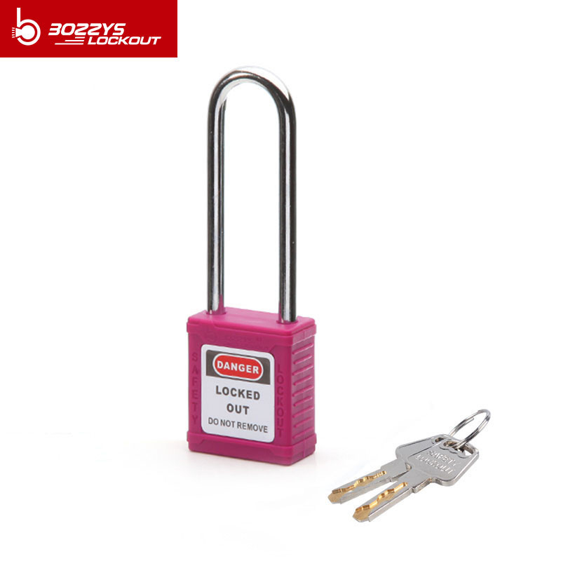 76MM Steel Shackle Safety Lockout Padlocks ISO9001 Certification For Industrial Safety