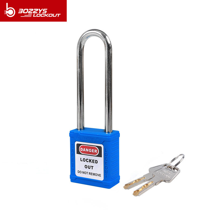 Industrial Safety Long Steel Shackle Padlock Keyed Different With Master Key
