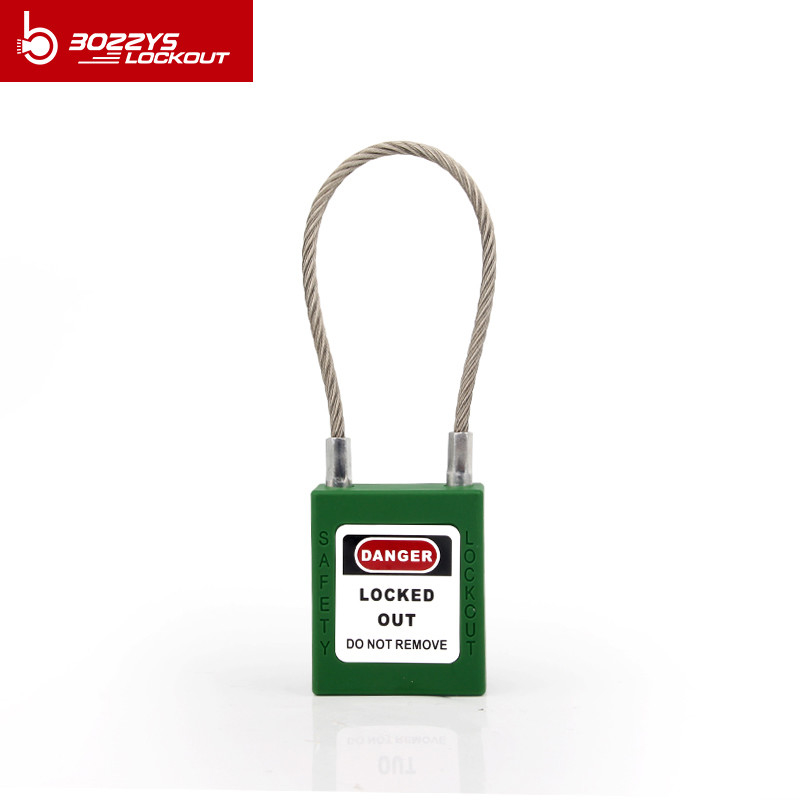 OEM Color Stainless Steel Cable Wire Shackle Safety Lockout Padlock