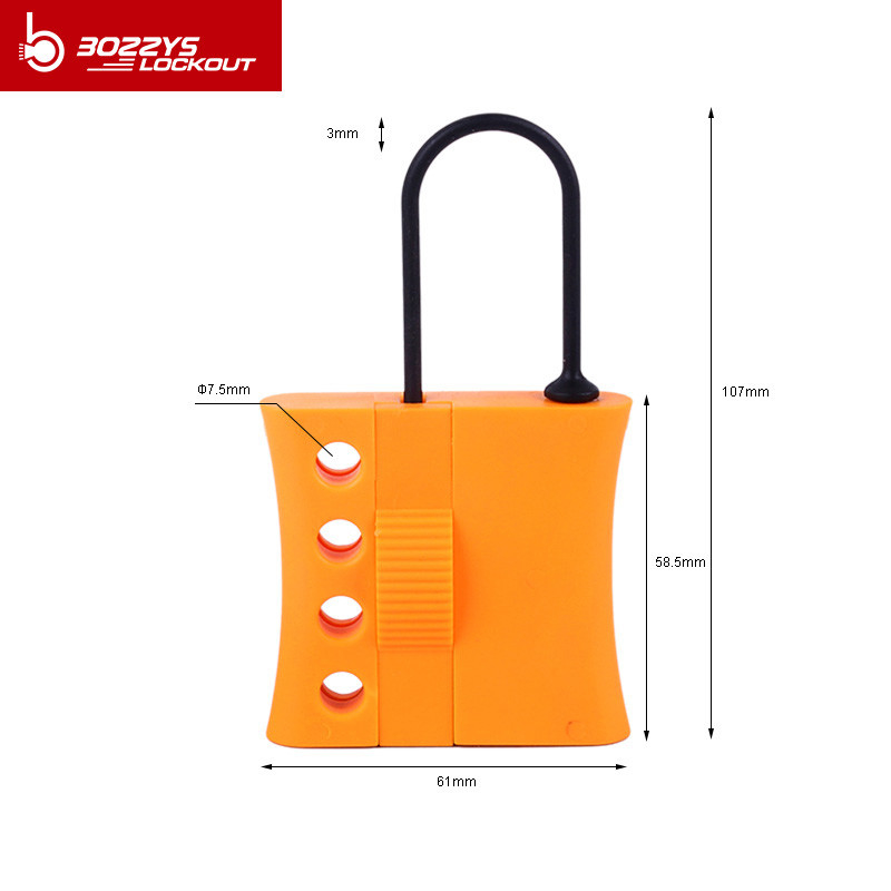 BOSHI New Product 4 Holes Nylon Body Material Lockout Hasp For Workplace
